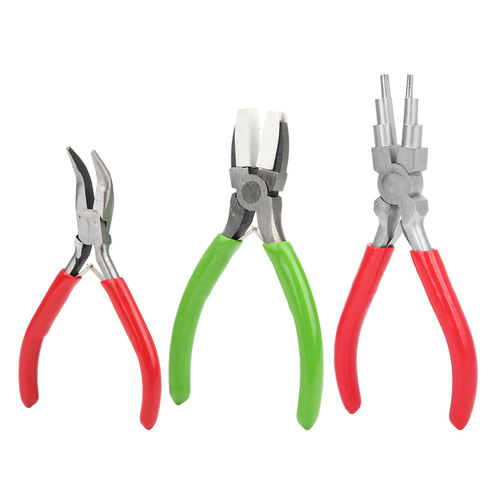 3Pcs Bail Making Pliers Set Nylon Flat Nose Plier