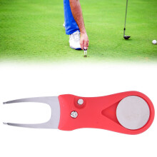 304 Edelstahl Golf Divot Reparaturwerkzeug mit ABS-Griff, 11x3,2 cm