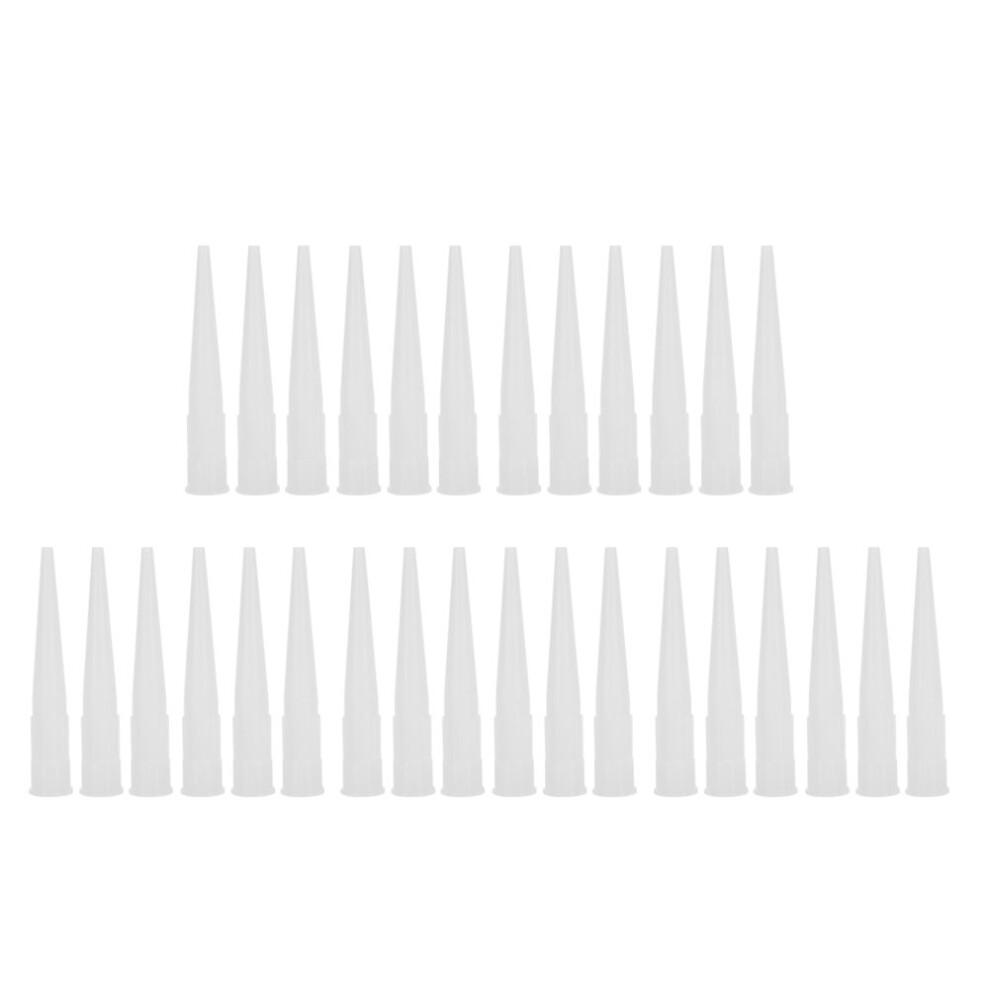 30pcs Caulk Nozzles Plastic Glass Glue Nozzles