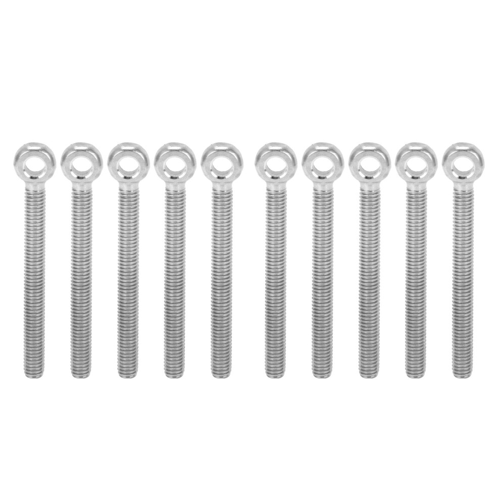 10Pcs Eye Bolts 304 Stainless Steel M6x60 Screws