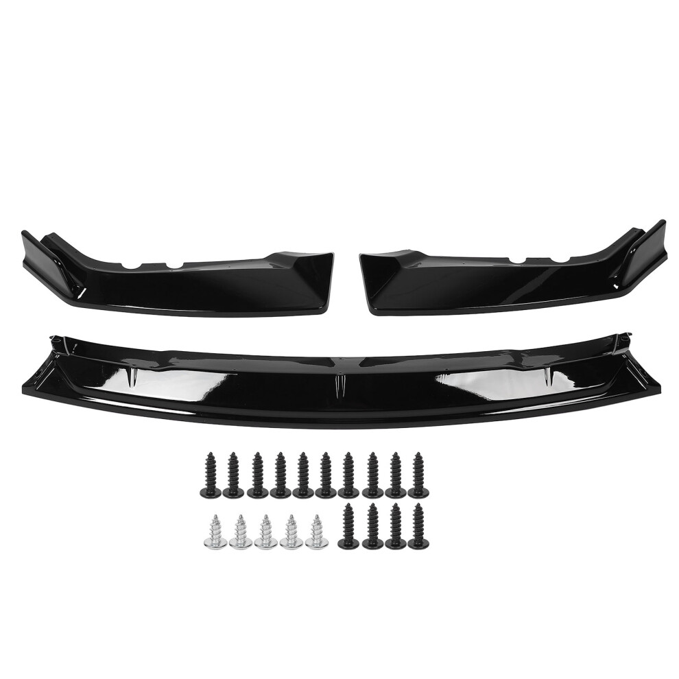 3Pcs Front Bumper Lip High Strength Abs Bumper Lip Black 8320539281001