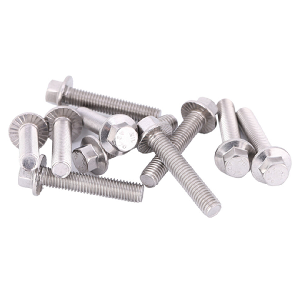 10pcs M8 Stainless Steel SS304 Hex Drive Flange