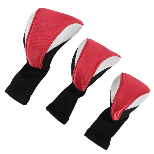 3pcs Club Head Cover with Interchangeable Tags 1