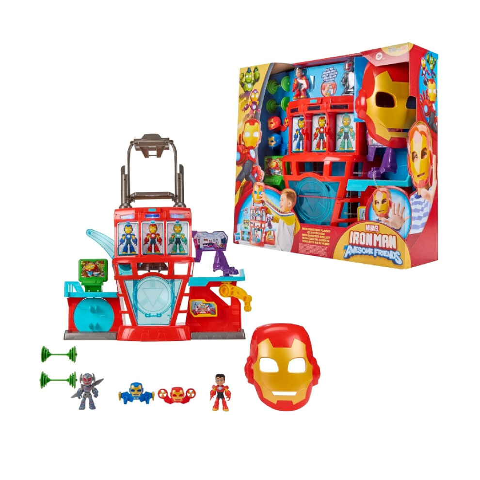 Spiderman Iron Man And His Awesome Friends Iron Quarters Playset