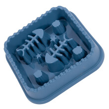 Langsame Futternapf für Hunde & Katzen, Fischknochen-Design, 21,5x21,5cm