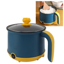 Elektrischer Mini-Topf 1,8L, 600W, Blau, 2 Stufen, Edelstahl