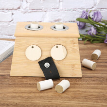 Umweltfreundliche Bambus-Moxibustionsbox mit 2 Löchern und Rollstick-Halter
