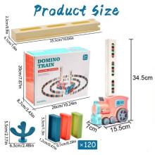 (Pink)Domino Zug Set mit 120 Teilen Blöcken und Sound Design Kinder Bau Spielzeug Geschenk
