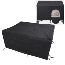Portable Crib Blackout Cover - Block 90% Light 96x69x47cm Black
