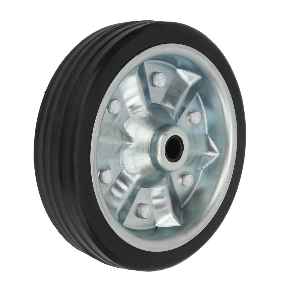 8In Universal Trailer Jack Wheel Â 1500Lbs Rubber Iron Replacement 9441349461618