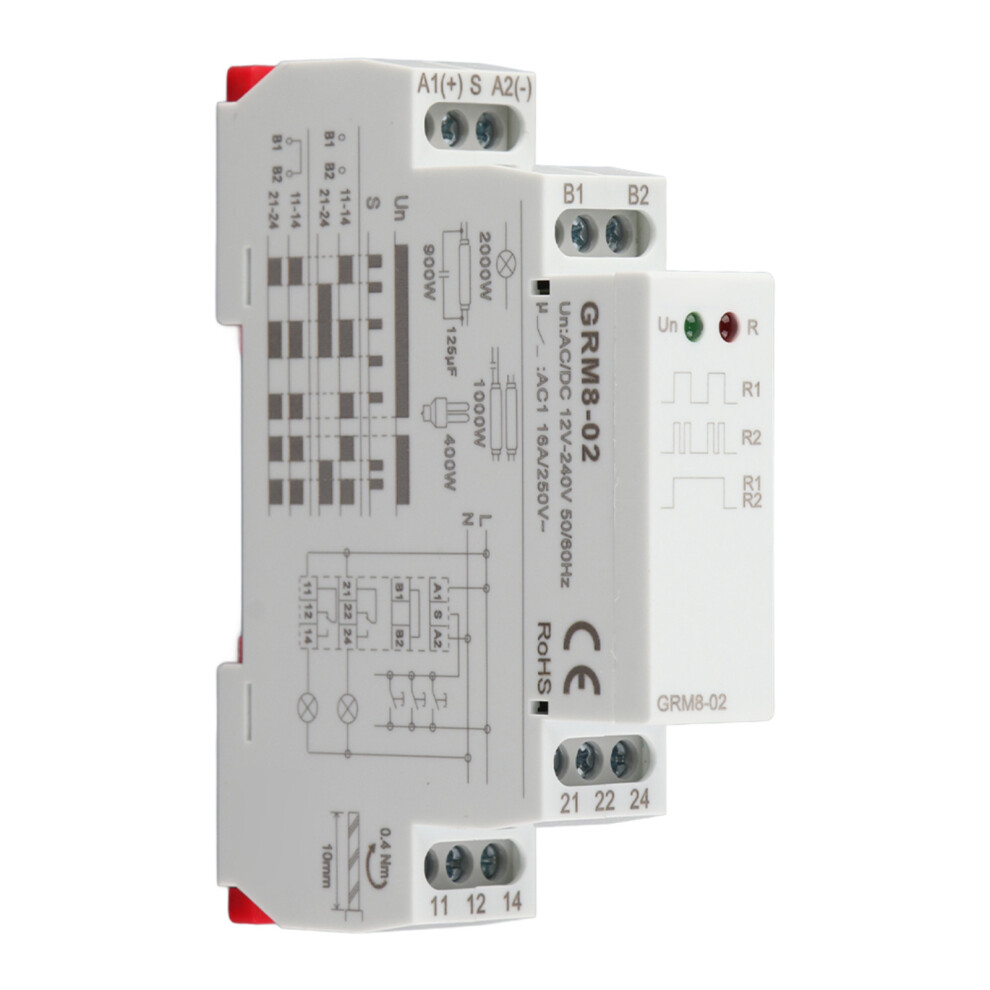 GRM8‑02 Electronic Impulse Relay Latching Relay