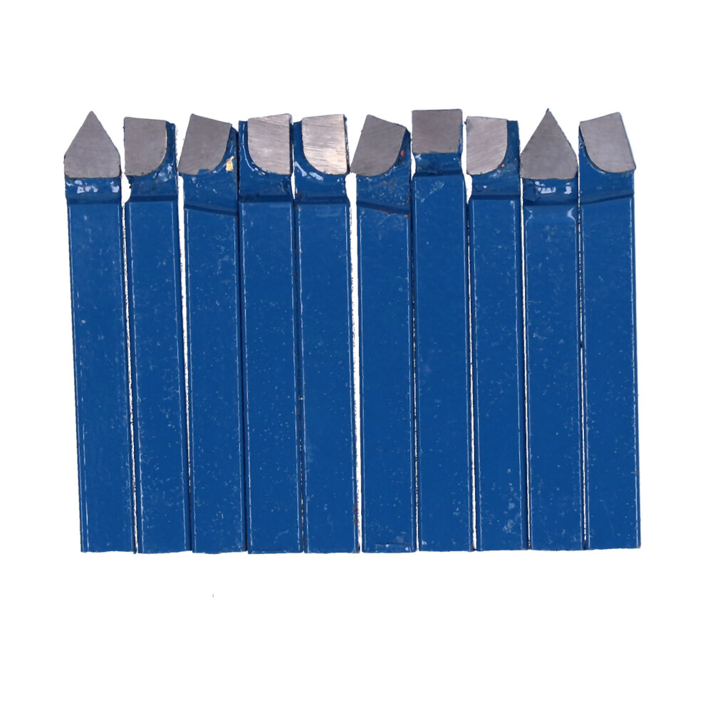 10Pcs Lathe Tools 1/4inch Cemented Carbide High