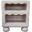 Modern Sculpted Bedside Cabinet | Blush Pink Resin Finish 1