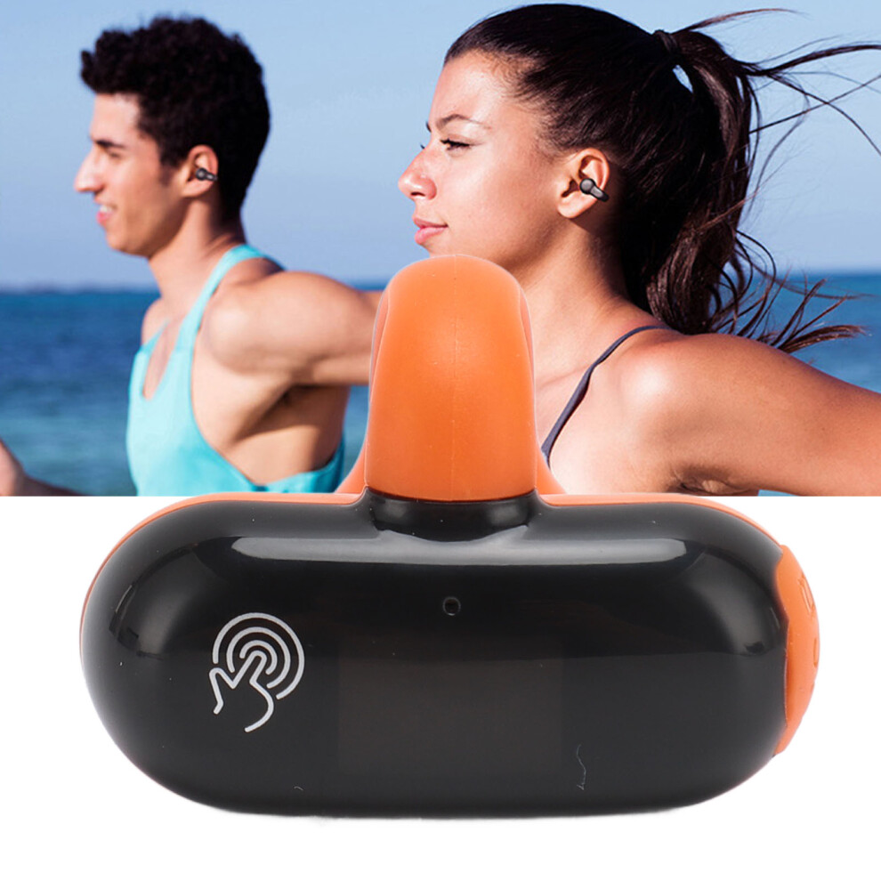 Clip On Wireless Earphones Bluetooth 5.2 Bone Conduction 120Mah Orange 3611349464087