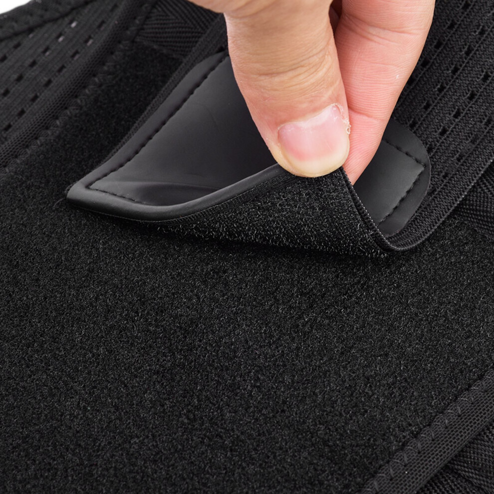 Breathable Nylon Lower Back Waist Support Belt for Sports Black