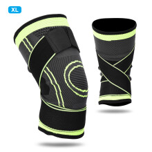 Atmungsaktive Winter-Knieschützer XL Grün, elastisch, für Sport & Training