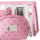 Set da 3 pochette per trucco - PVC trasparente, rosa da viaggio 7