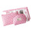 Set da 3 pochette per trucco - PVC trasparente, rosa da viaggio 6