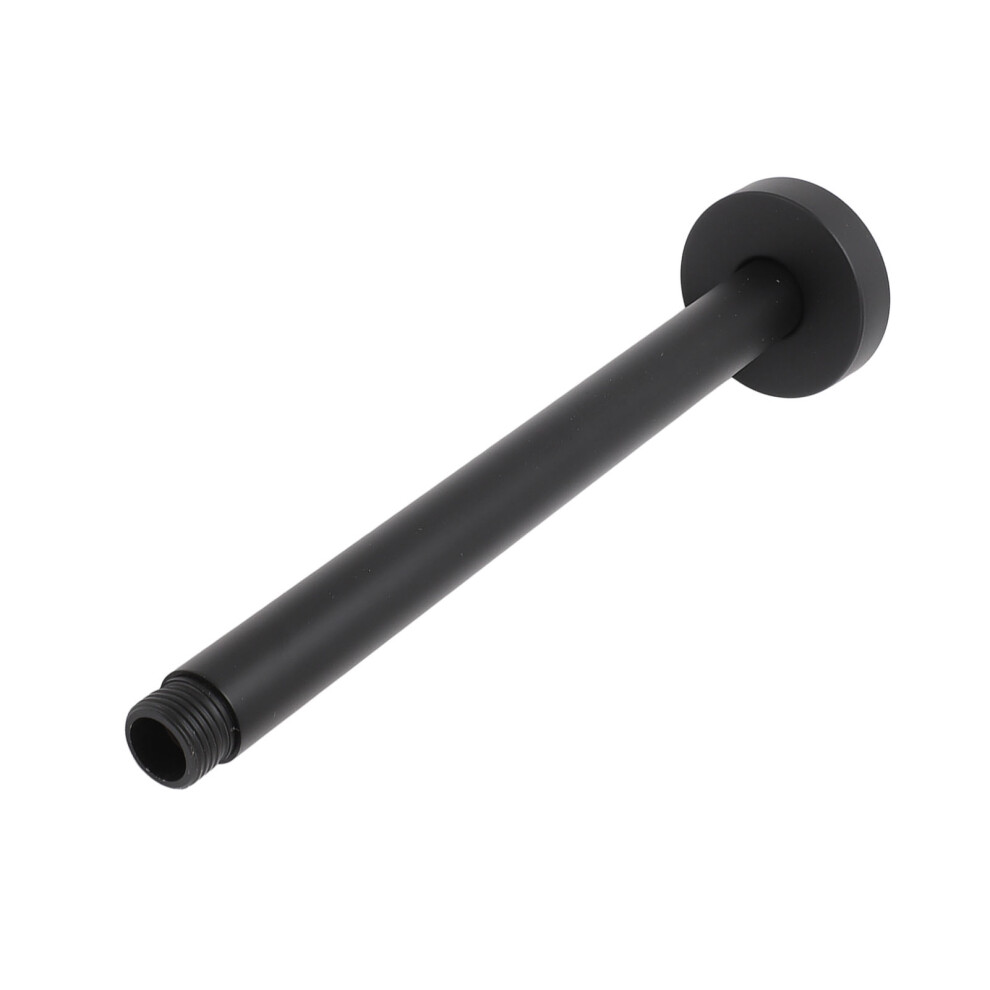 Stainless Steel Black Matte Shower Head Extension Arm 25Cm Wall Mount 5031349469734