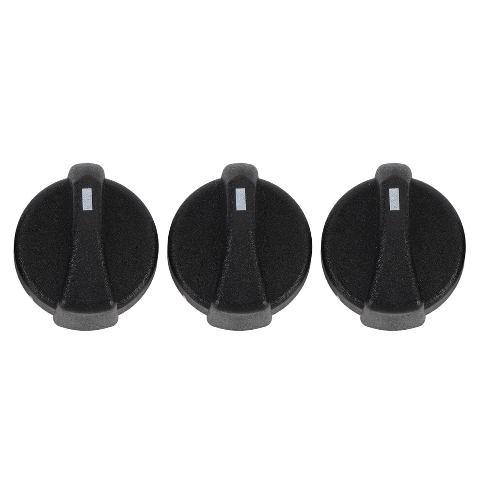 3Pcs Ac Heater Blower Fan Control Knob Black 8320539288673