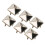 100 Stück 10 mm Silberne Pyramiden-Studs für einzigartige Modeaccessoires 7