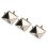 100 Stück 10 mm Silberne Pyramiden-Studs für einzigartige Modeaccessoires 4
