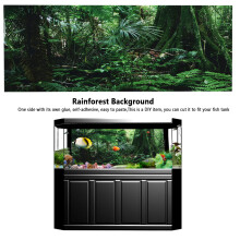 DIY Regenwald-Hintergrund für Aquarien – 122*46cm Selbstklebend