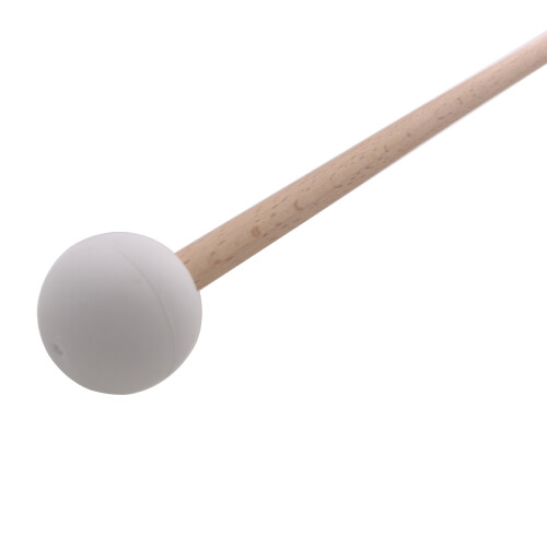 Marimbaschlägel mit weißem Gummikopf und Holzgriff 2