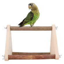 Tragbarer Holzvogelständer Halterung für kleine und mittelgroße Papageien 21,5x16,5x14 cm