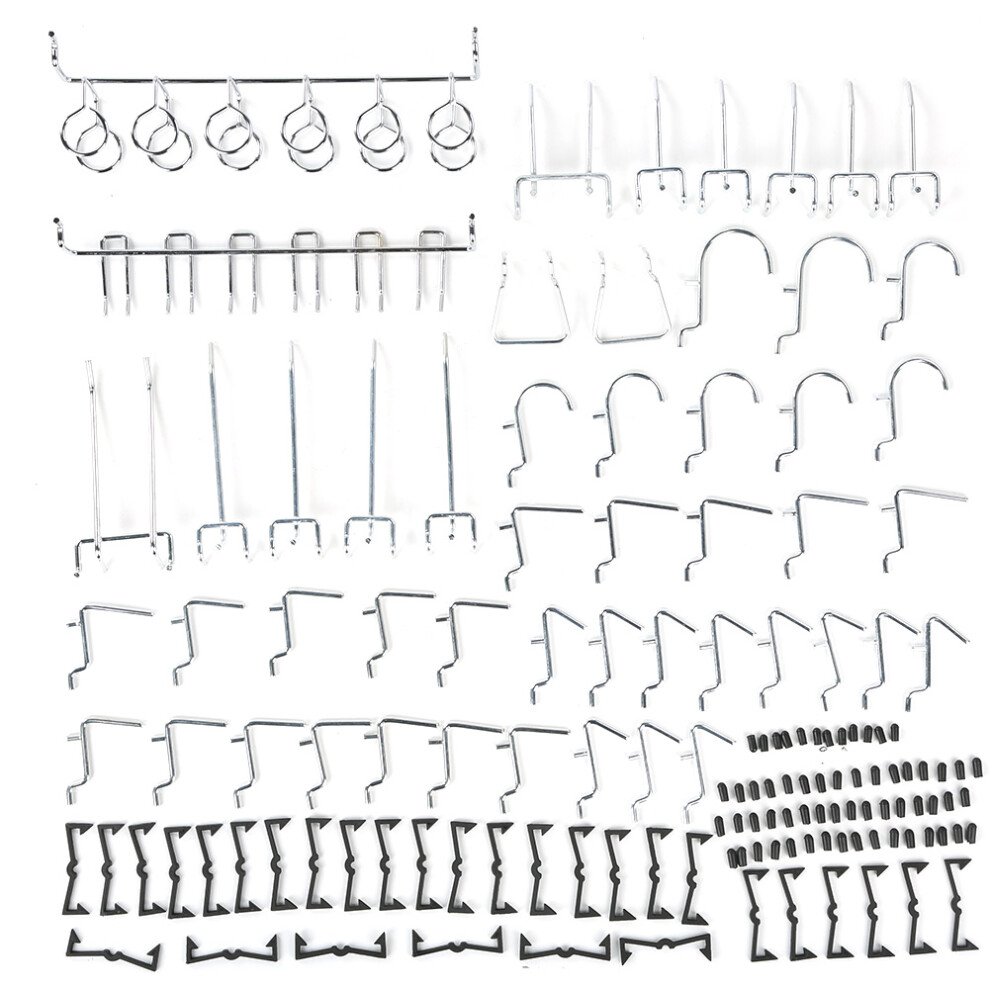 51 Pcs Pegboard Hook Nickel Plated Hanging Hook