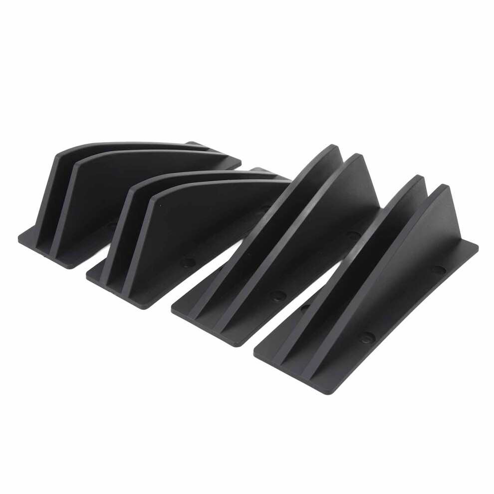 Rear Bumper Spoiler Kit 4Pcs For 1 Series E90 E91 A3 A6 Models Black 9481349474690