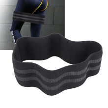 Black Yoga Elastic Resistance Band, M/L/XL, 120 lbs