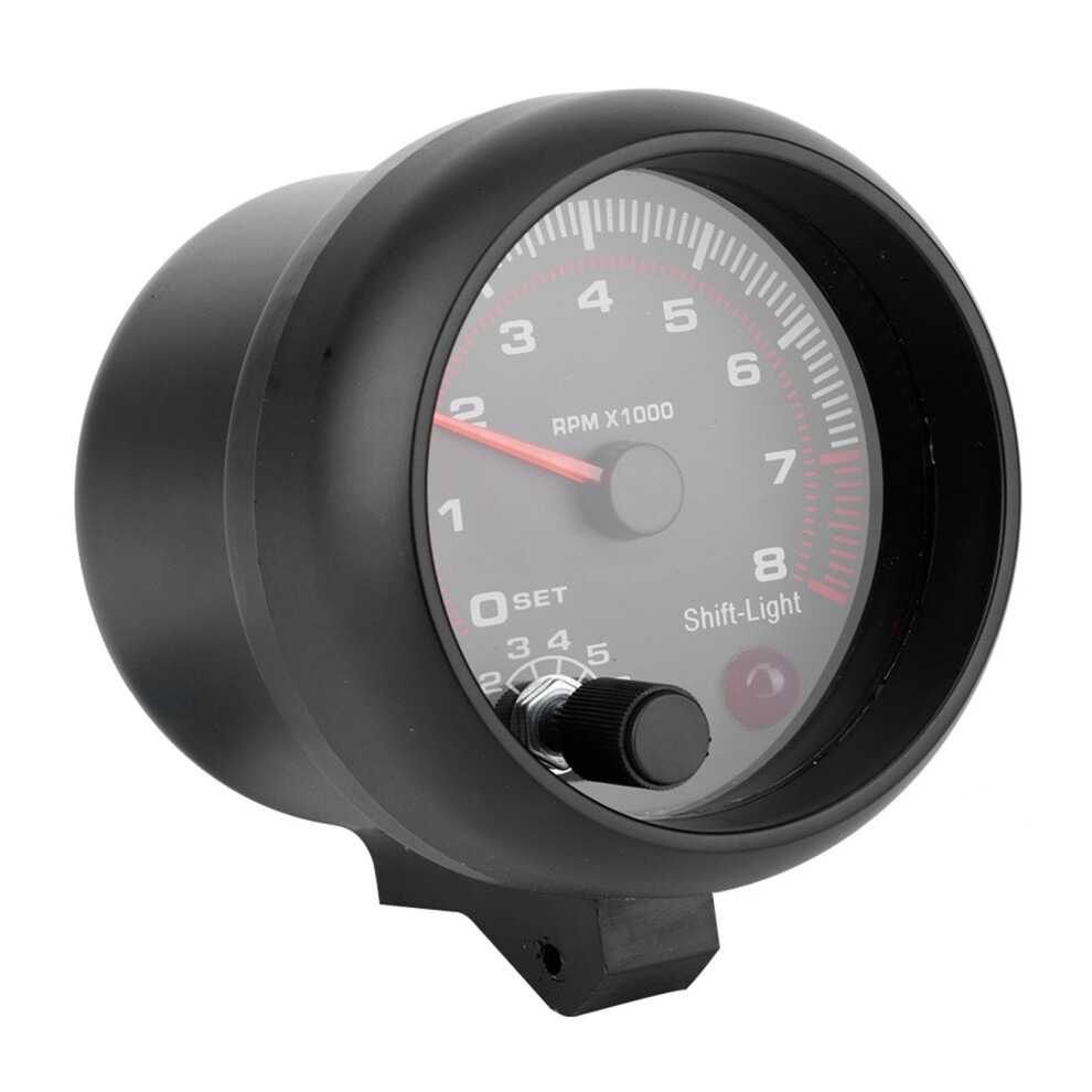 3.75In Car Tachometer 0-8000 Rpm 12V Universal Gauge Black 9301349475186