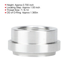 Aluminium AN10 -10AN O Ring Weld Bung Female ORB OD 1.365in for Fuel & Oil