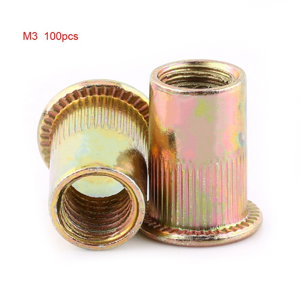M3-M12 Carbon Steel Flat Threaded Rivet Nut Flange