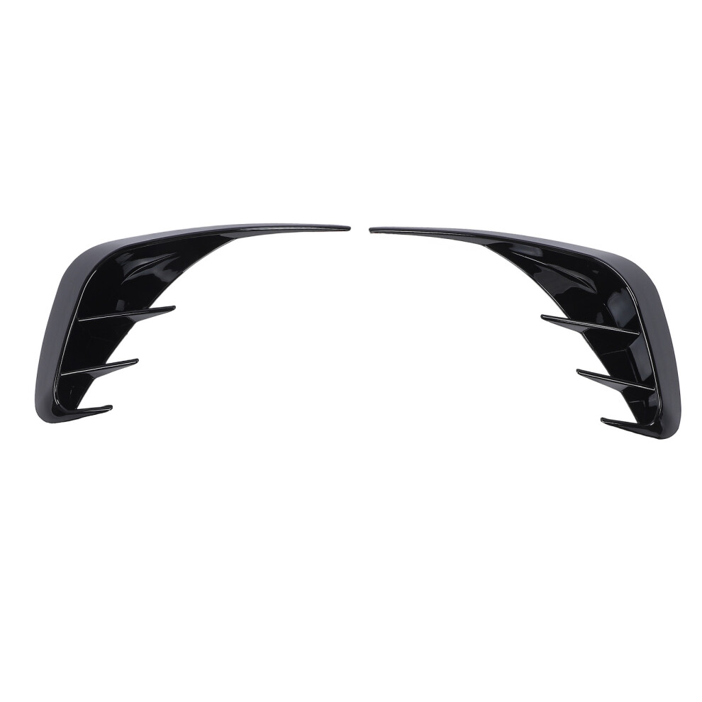 Pair Of Rear Bumper Side Vent Spoiler Glossy Black 8320539292373