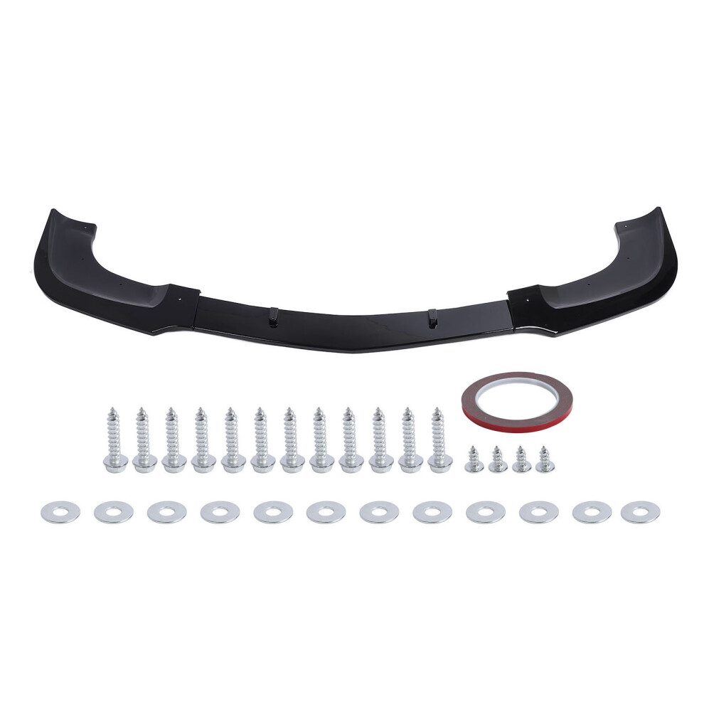 3Pcs Front Bumper Lip Bumper Lip Spoiler Splitter Black 8320539292403