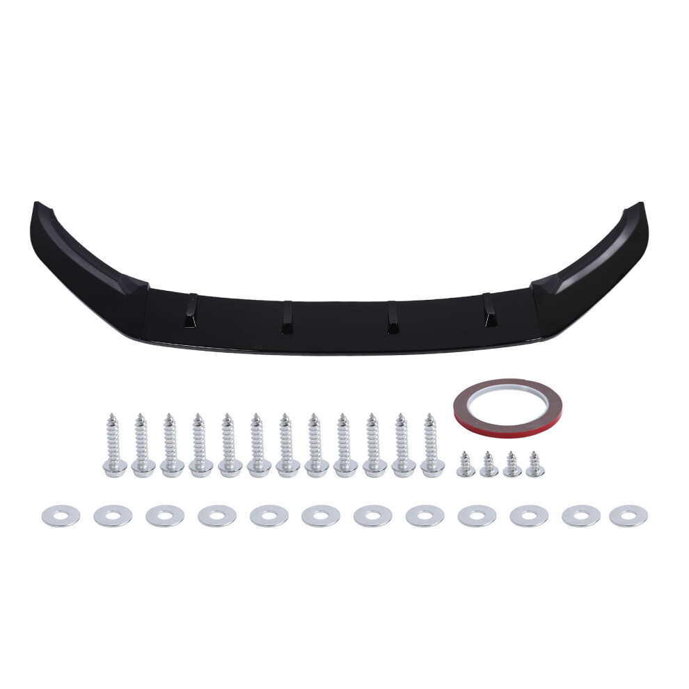 3Pcs Front Bumper Lip Improved Driving Stability Black 8320539292441