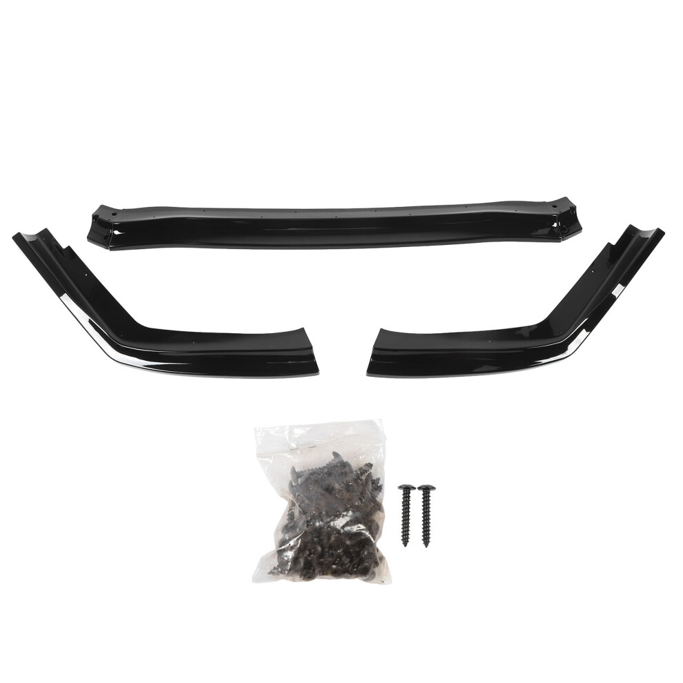 3Pcs Gloss Front Bumper Splitter Lip Kits Black 8320539292632