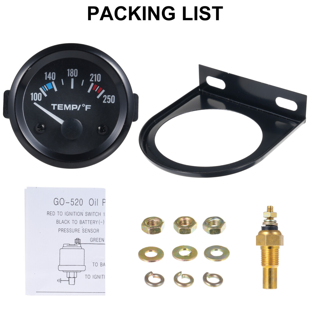 2'' 52Mm Water Temperature Gauge, 12V Coolant Temp White 8320539292755