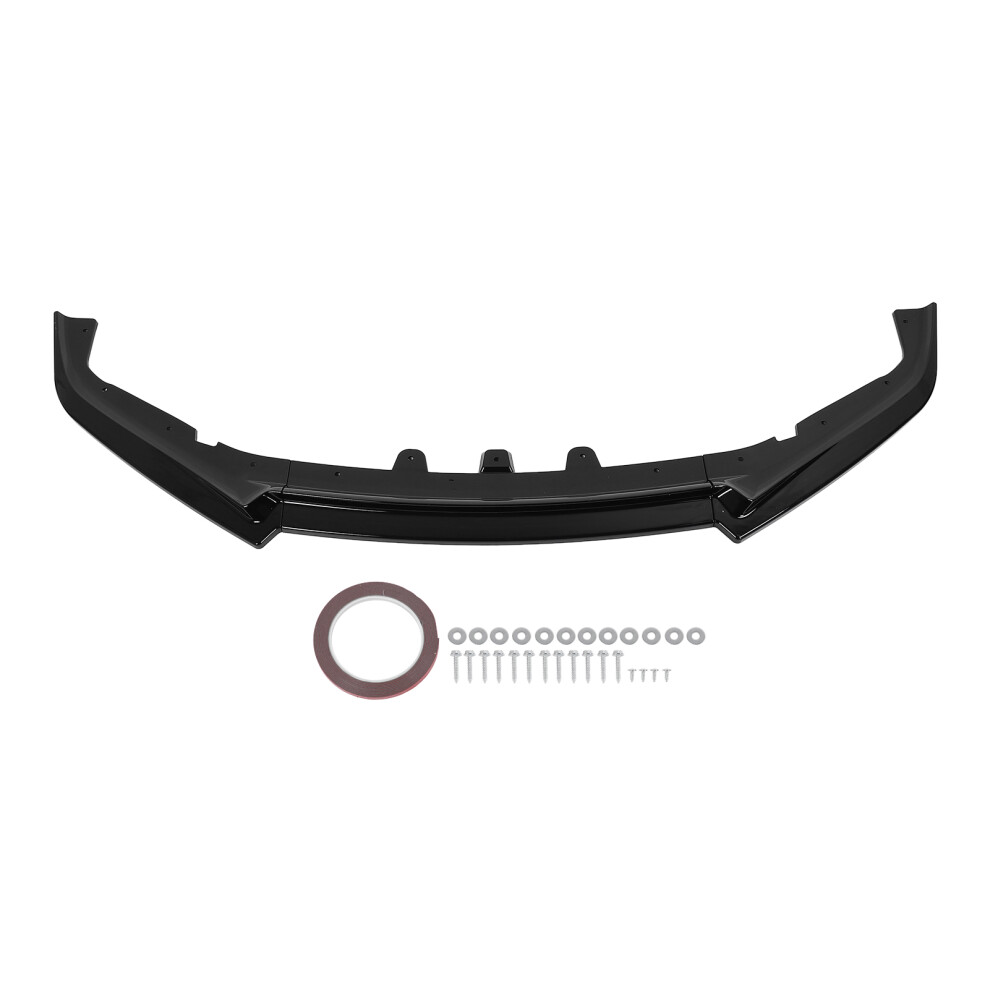 3 Pcs Front Bumper Lip Body Kit Glossy Black 8320539293226