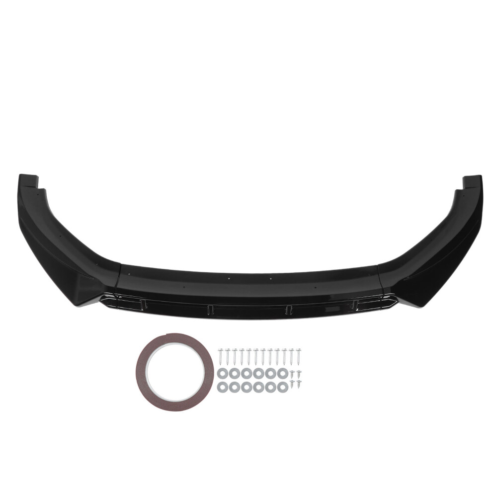 3Pcs Front Bumper Lip Spoiler Glossy Black 8320539293240