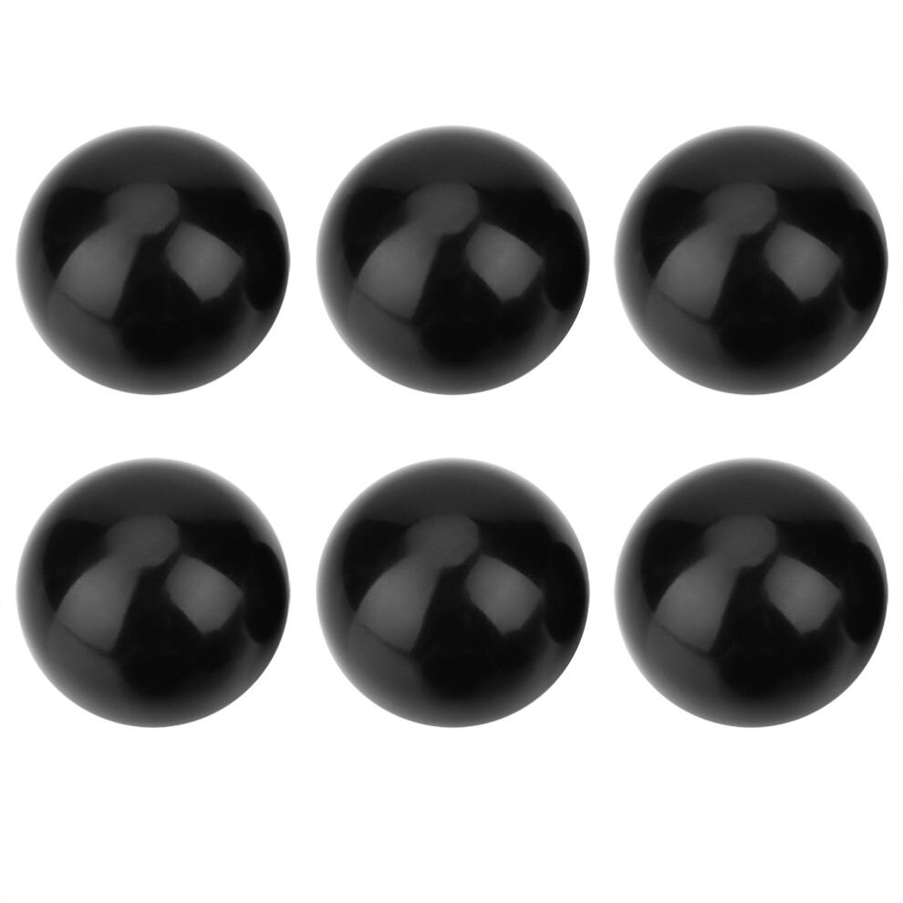 6Pcs Black M12 Threaded 40mm Diameter Round Handle