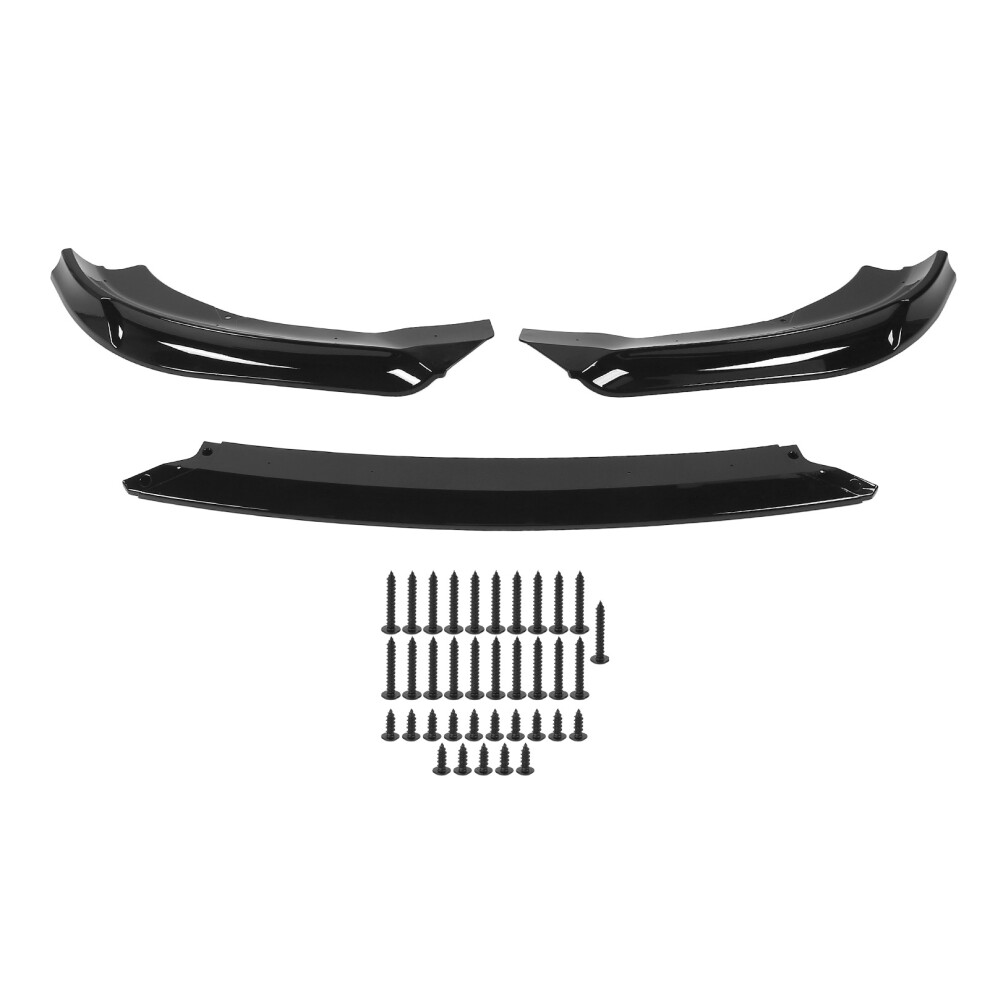 3Pcs Front Bumper Lip Splitter Kits Impact Black 8320539294544