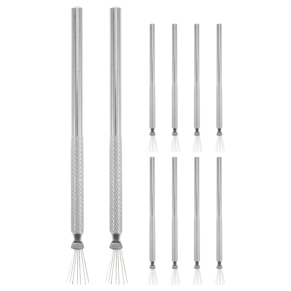 Photos - Manicure & Pedicure Tools 10pcs Nail Liner Art Tools Stainless Steel Handle Bendable Pins