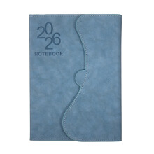 Compact Sky-Blue PU Leather 2026 Weekly Planner Notebook Organizer