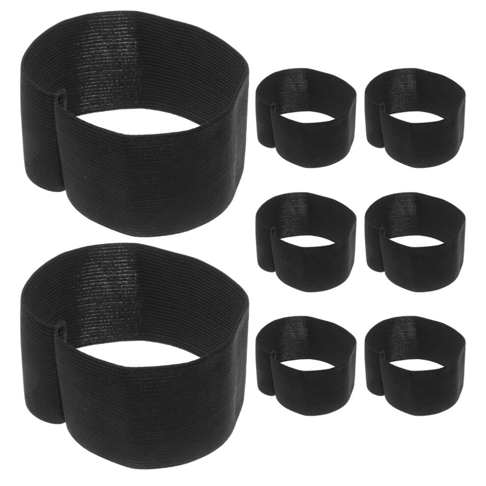 8pcs Black Elastic Adjustable Funeral Memorial Armbands-image-OPC-PKGC92M-NEW