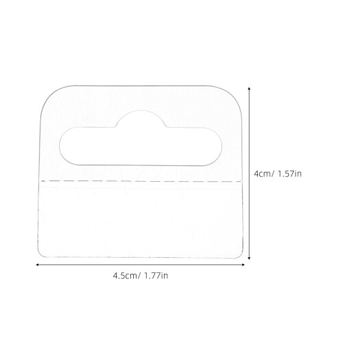 300pcs Adhesive Hanging Tabs Plastic Display Tags with Slot Hole 1