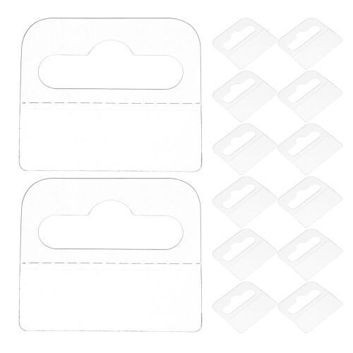 300pcs Adhesive Hanging Tabs Plastic Display Tags with Slot Hole