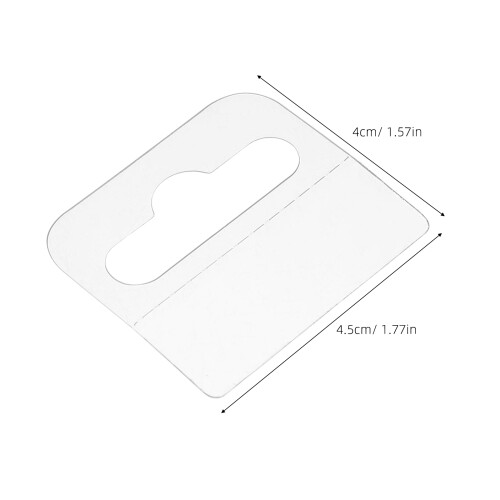 300pcs Adhesive Hanging Tabs Plastic Display Tags with Slot Hole 2